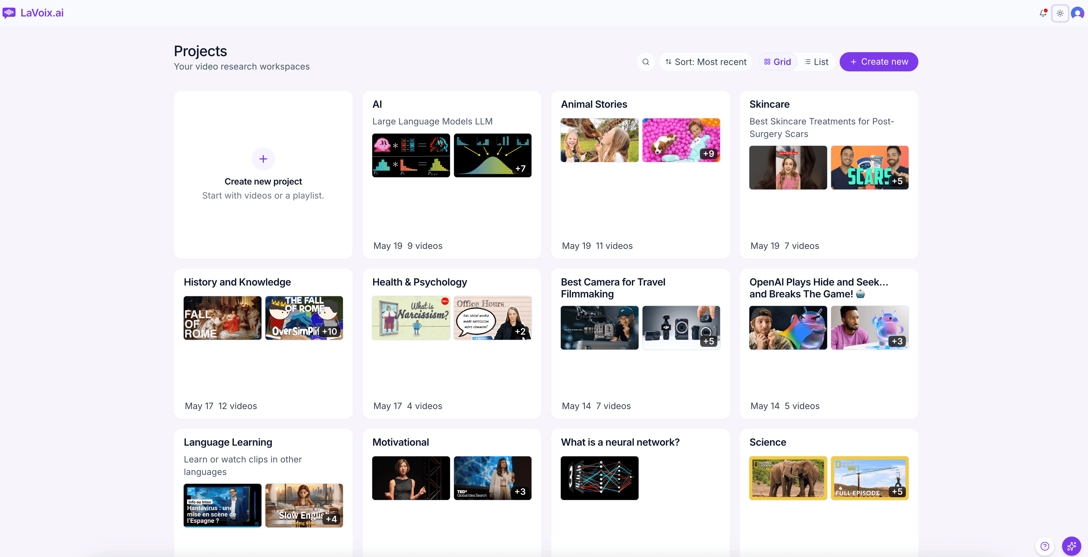 LaVoix.ai — Your multi-video research companion